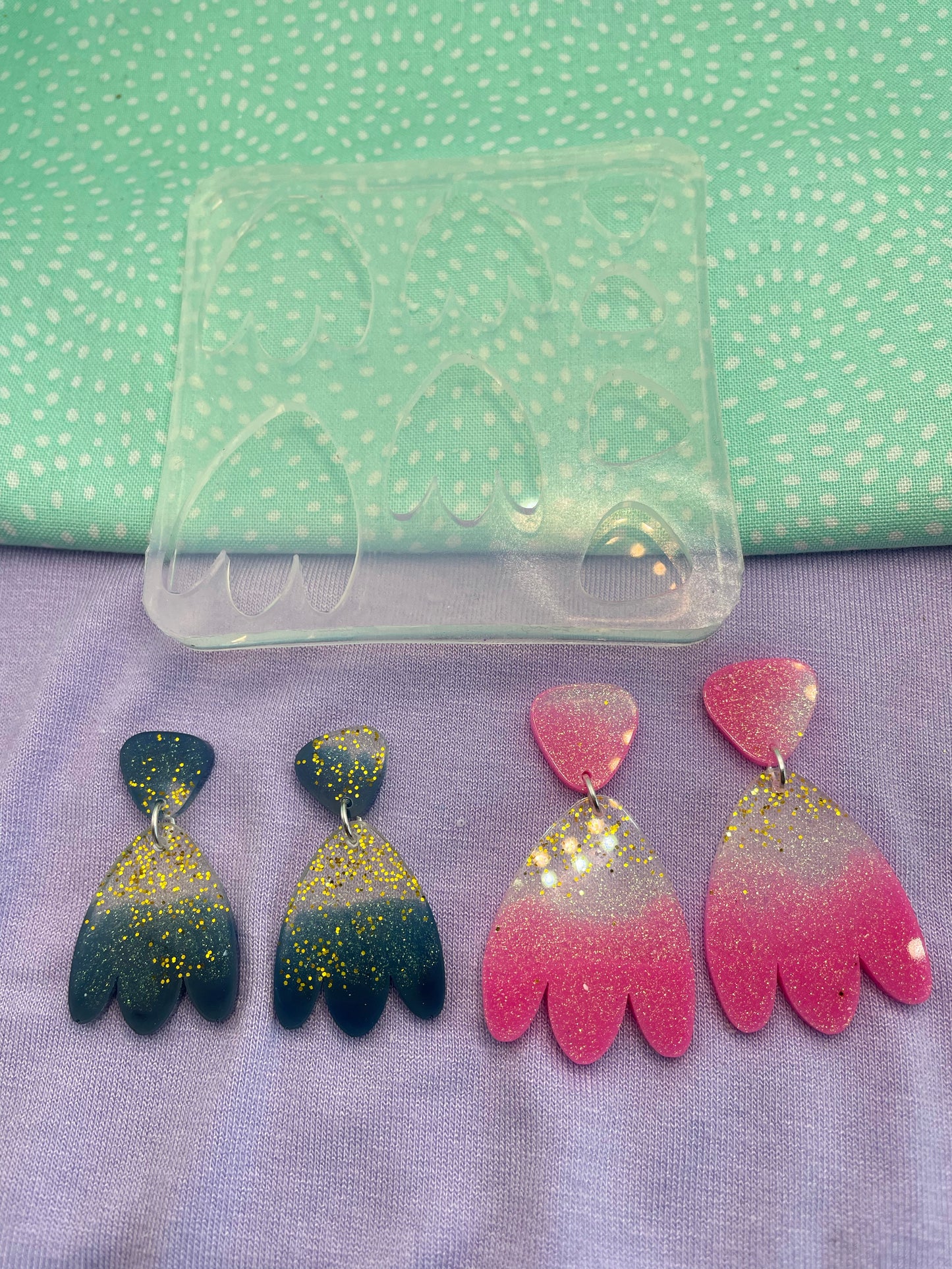 Abstract Tulip Dangle / Stud Earring Mold