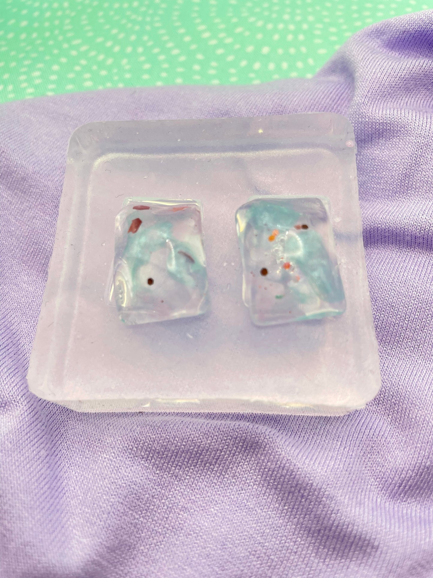 2.1 cm Melting Ice Cube Rectangle Shape Water wave mold
