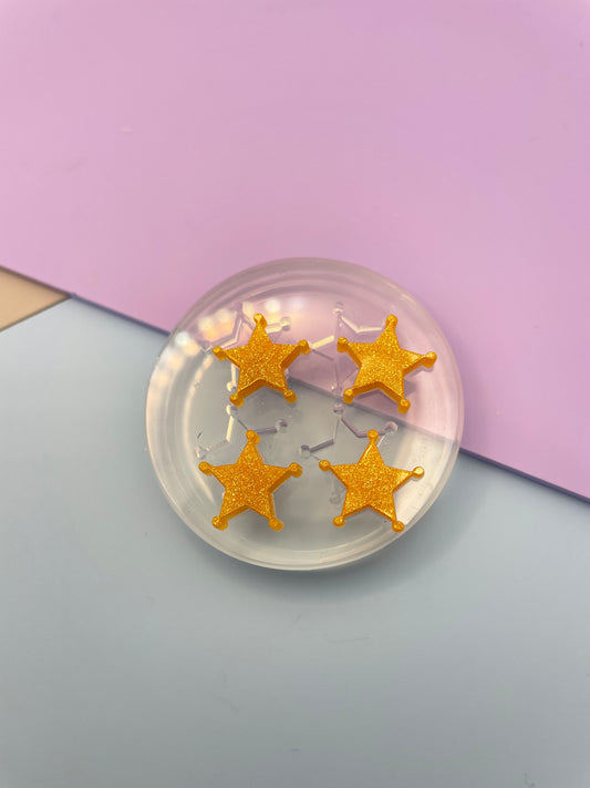 Cowboy Sheriff’s star stud mold