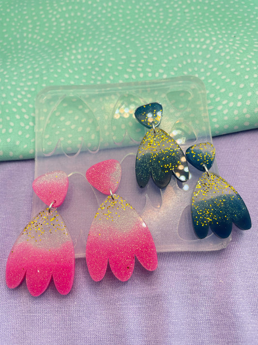 Abstract Tulip Dangle / Stud Earring Mold