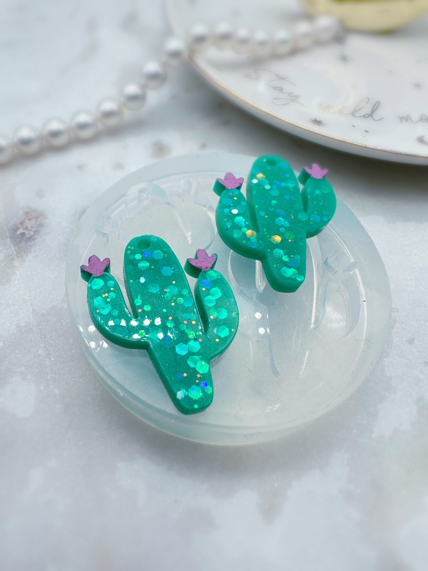 Cactus Flower Dangle Earring Mold
