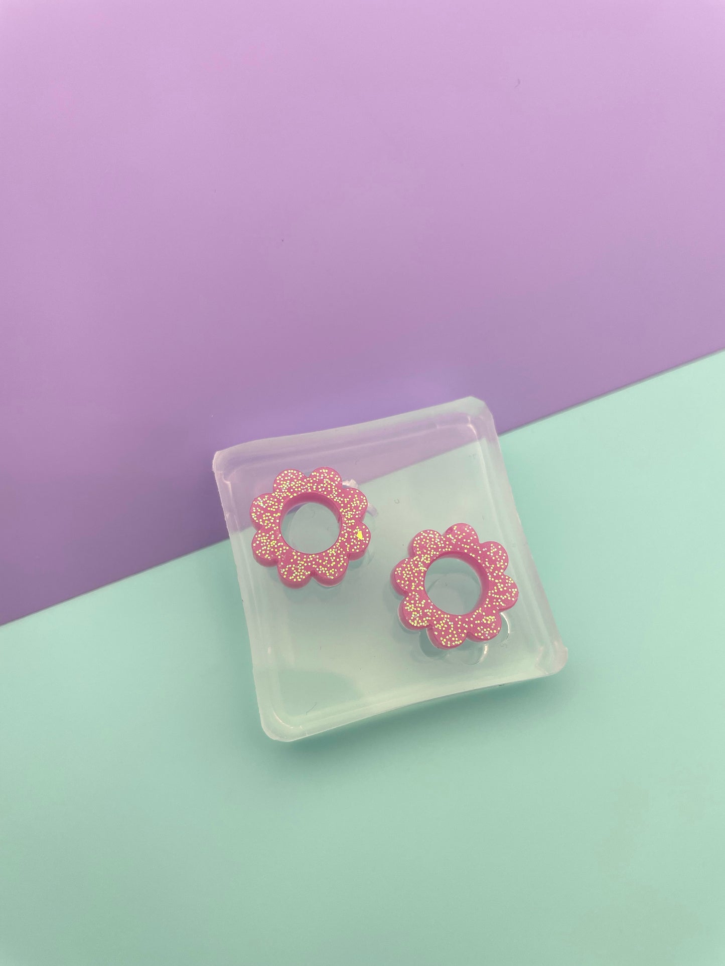 Mini open sun flower Stud Earring Mold