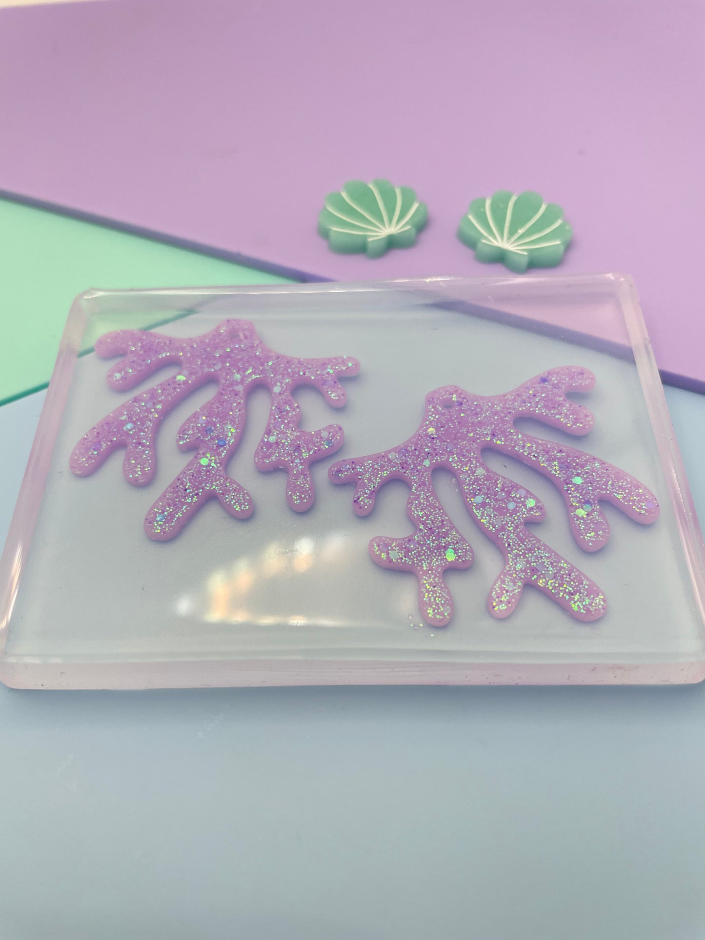 4cm Coral Ocean-themed Dangle Earring Mold