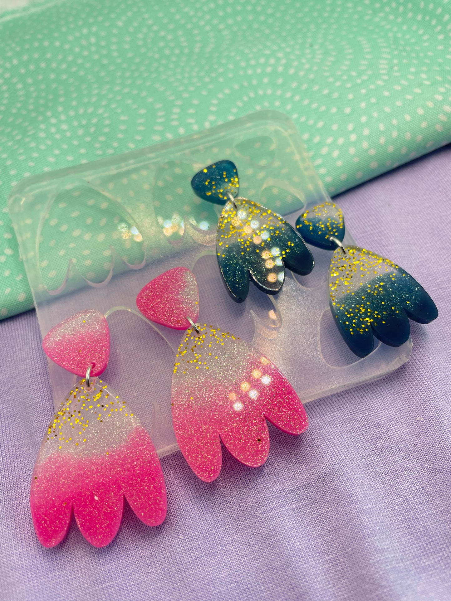 Abstract Tulip Dangle / Stud Earring Mold