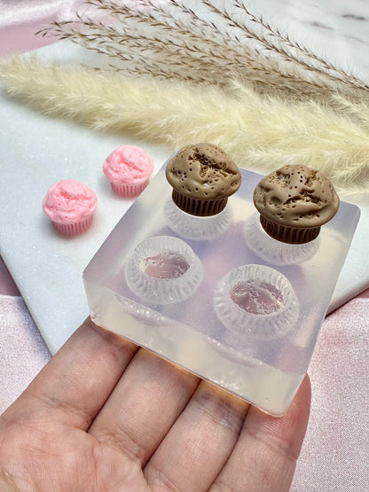 Clear Silicone Mold for Polymer Clay Resin medium Baked Muffin Earring Mold