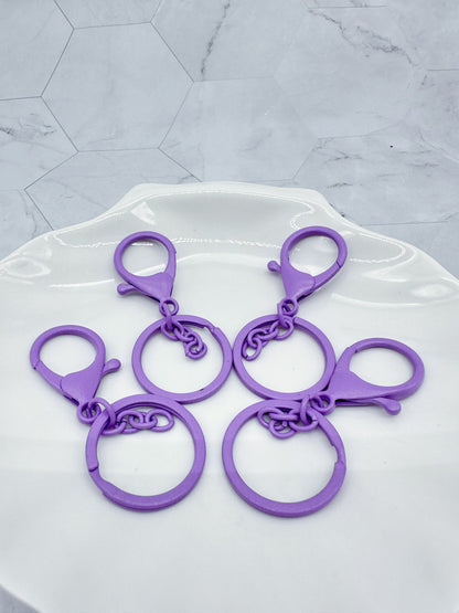 Purple Keychain Rings Lobster Clasp