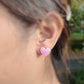 Mini Predomed Asymmetric Puffy Heart Stud Earring Mold