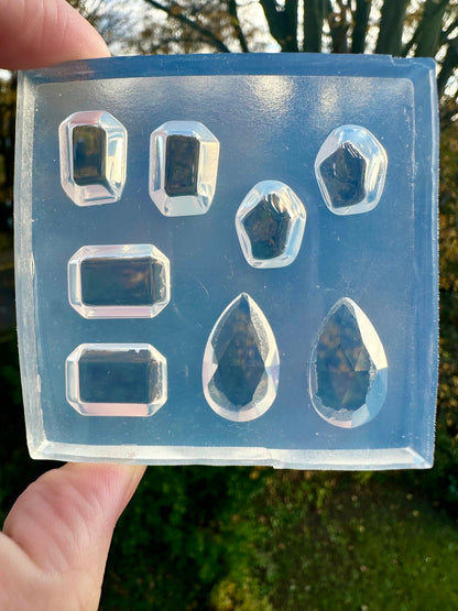 Gemstone and Melting Ice Cube Shape Palette Mold