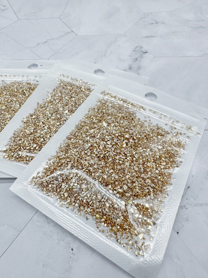 Champagne Gold Fine Crushed Glass 1-1.5 mm