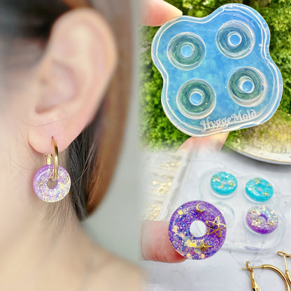 1.8 cm Predomed Donut Hoop Spinner Earring Mold