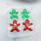 Mini Gingerbread Man Stud Earring Mold Christmas Winter