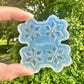 2.4 cm Predomed Snowflake Spinner Hoop Earring Mold Christmas Winter