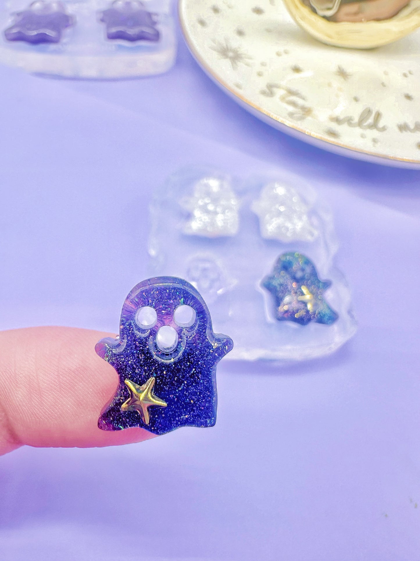 Mini Predomed Ghost Stud Earring Mold