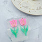 Small Two-part Engraved Tulip Dangle Earring Mold