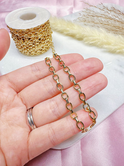 Chunky 14k Gold O-shaped Chain