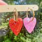 2.5 cm Small Pre Domed Pointy Heart Dangle Earring Mold