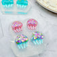 Mini Predomed Moon Jellies Jellyfish Stud Earring Mold