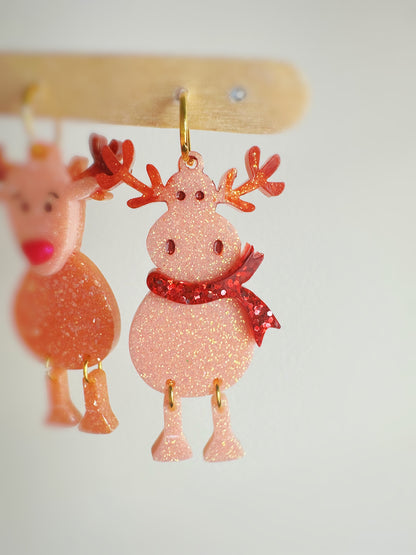 Layered Moose Christmas Dangle Earring Mold