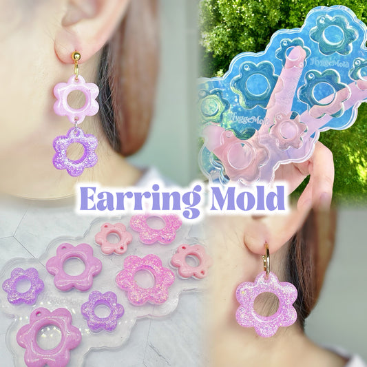 Predomed Flower Dangle Earring Value Mold Mixed Sizes