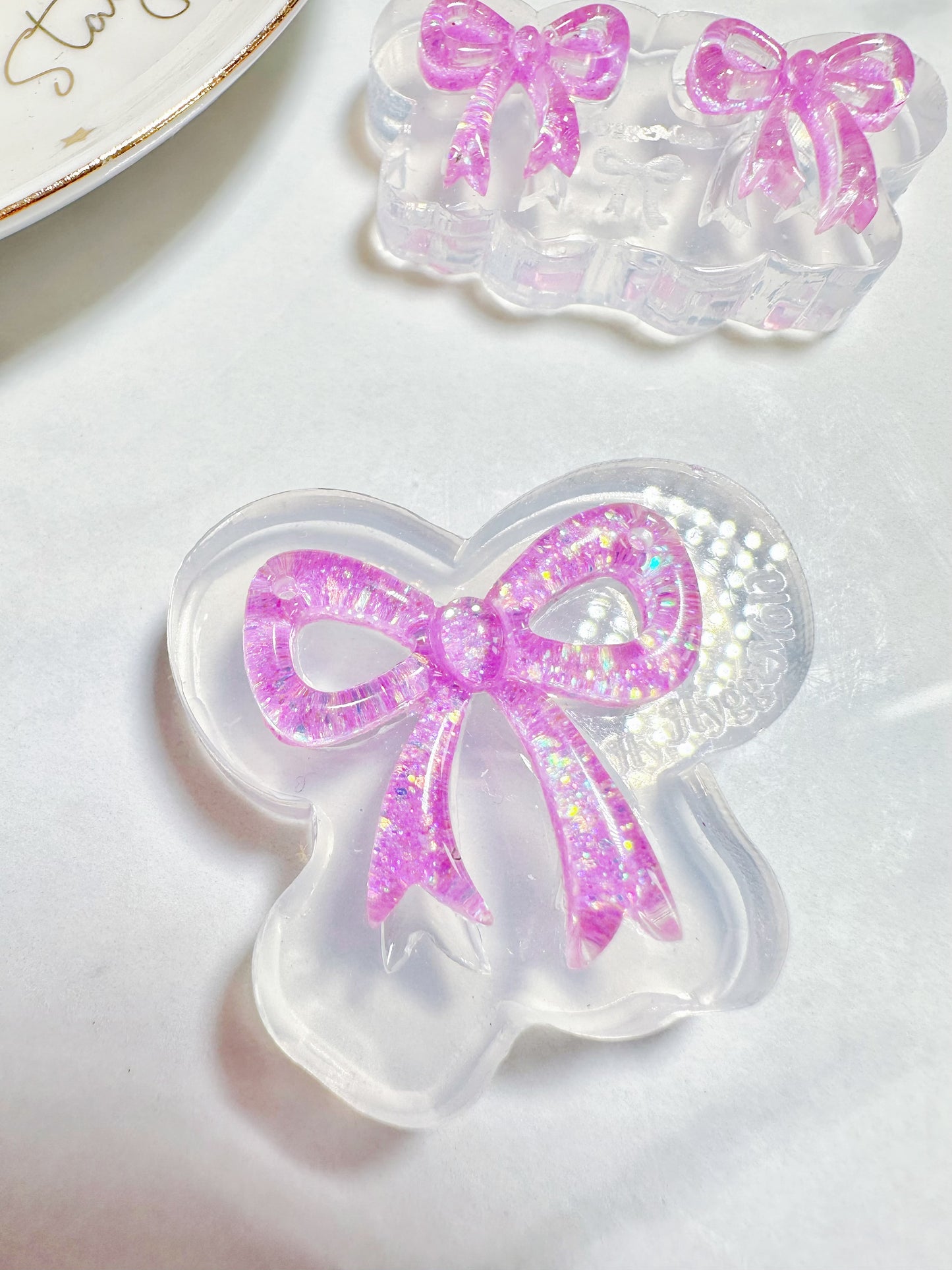 Predomed Ribbon Bow Necklace Mold Stud Mold Bundle