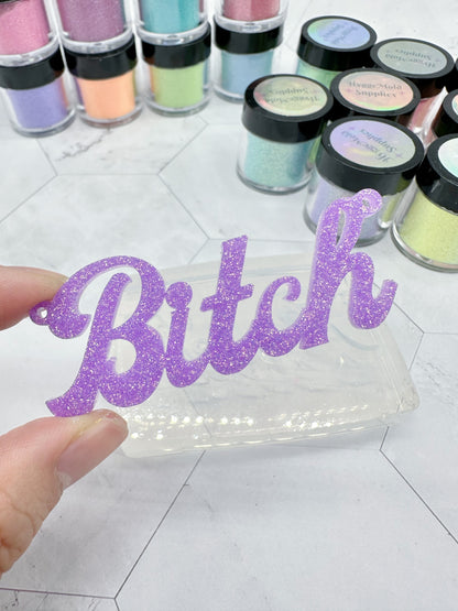 6.5cm Bitch Slogan Necklace Mold