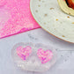 Mini Predomed Asymmetric Puffy Heart Stud Earring Mold