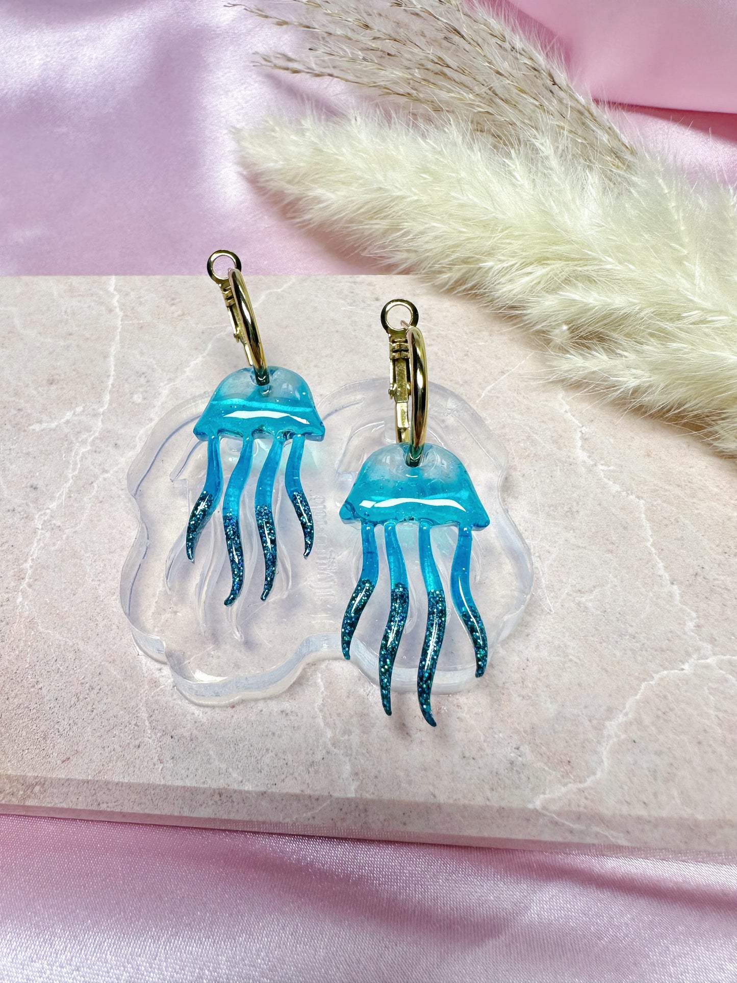 Predomed Jellyfish Dangle Earring Mold for Hoop Charms