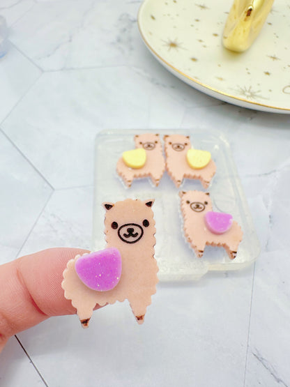 2.4 cm Llama Alpaca Stud Earring Mold