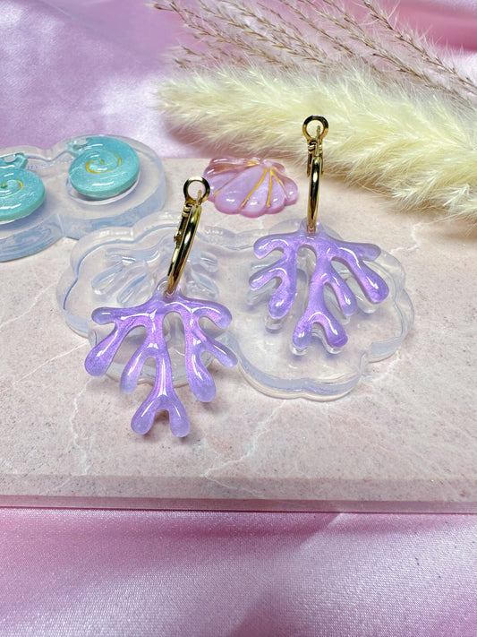 Predomed Coral Dangle Earring Mold for Hoop Charms