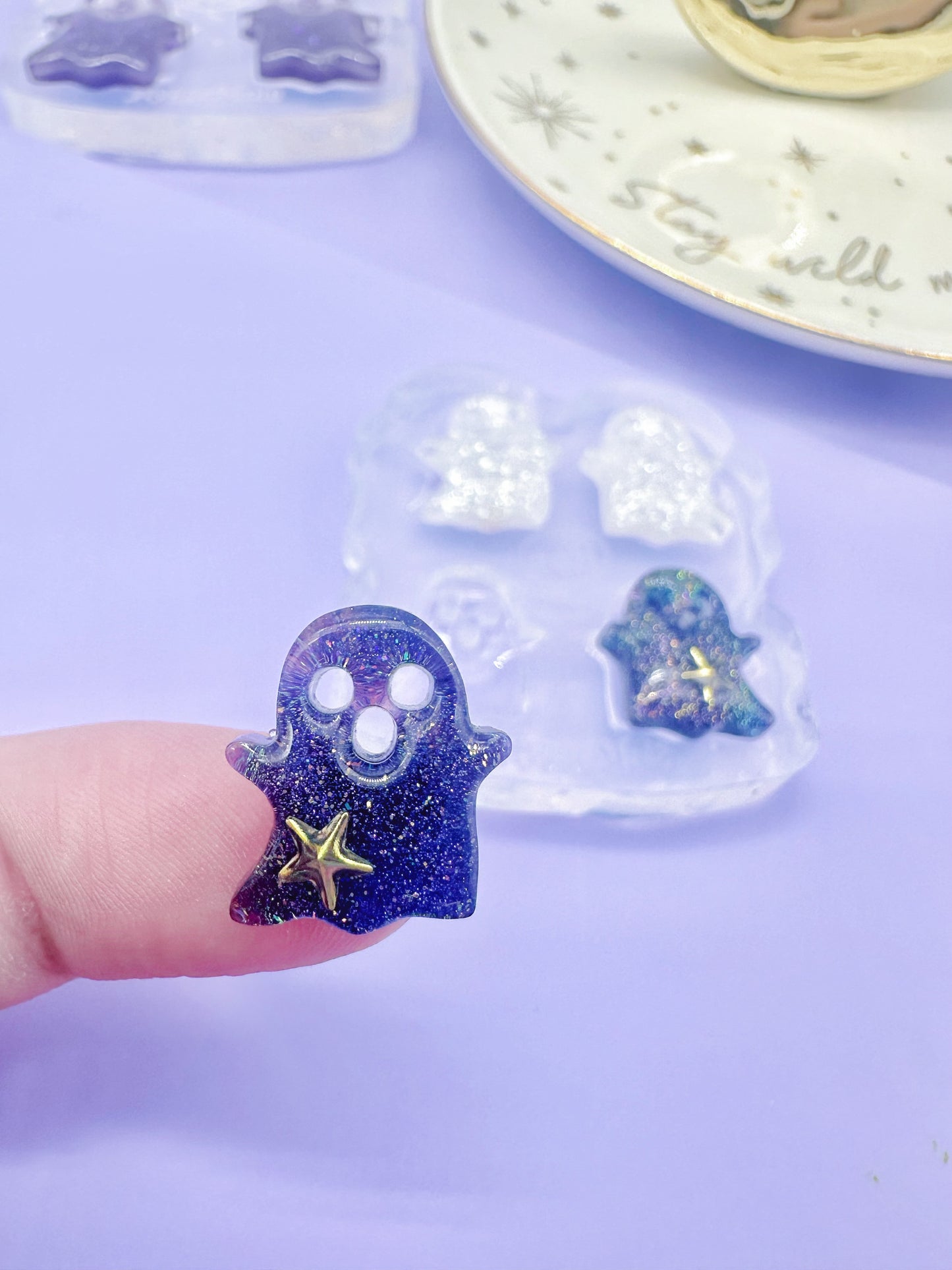 Mini Predomed Ghost Stud Earring Mold