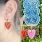 2.5 cm Small Pre Domed Pointy Heart Dangle Earring Mold