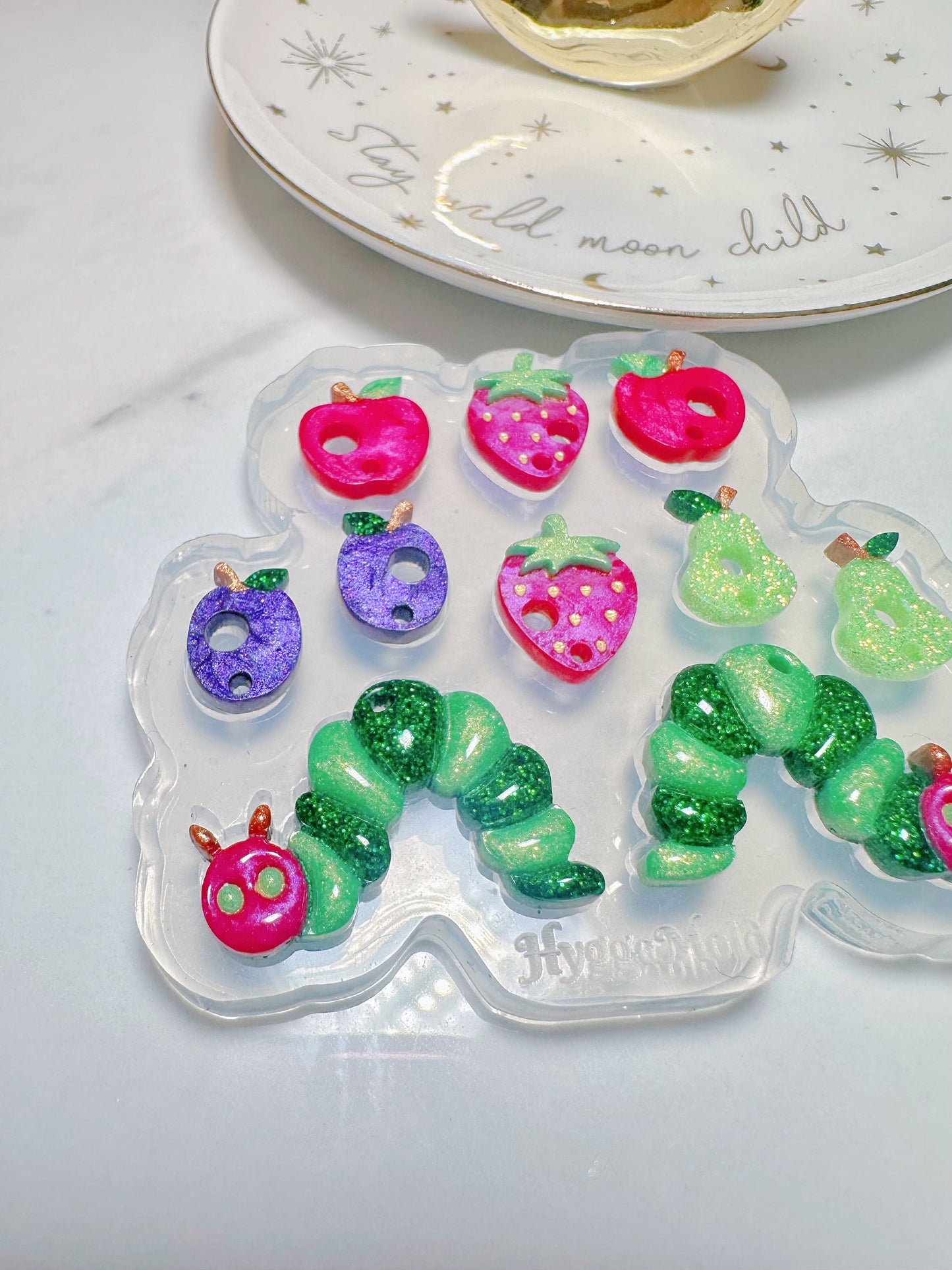 Cute Caterpillar Dangle Earring Mold