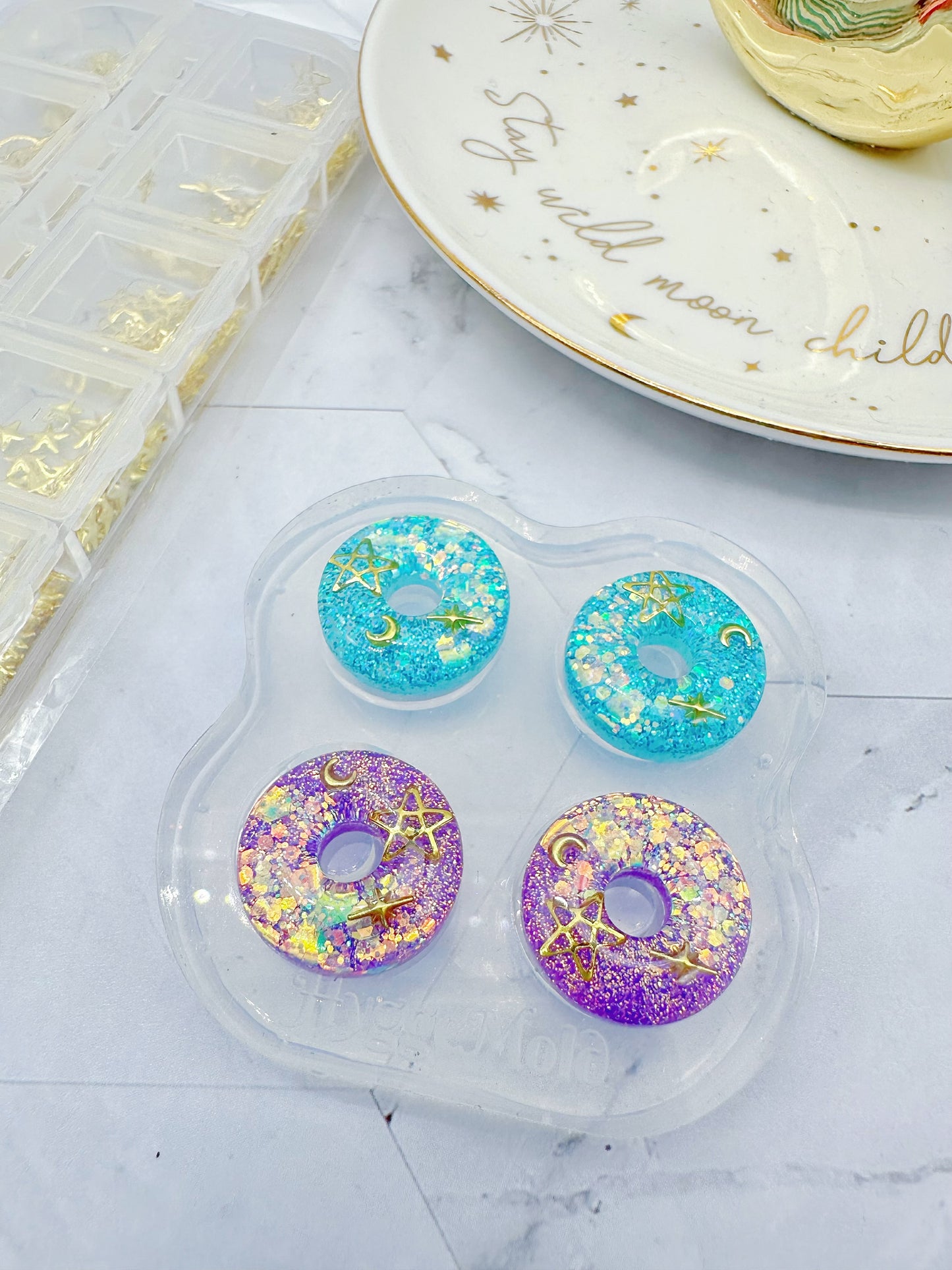 1.8 cm Predomed Donut Hoop Spinner Earring Mold