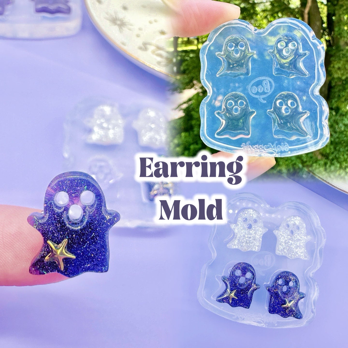 Mini Predomed Ghost Stud Earring Mold