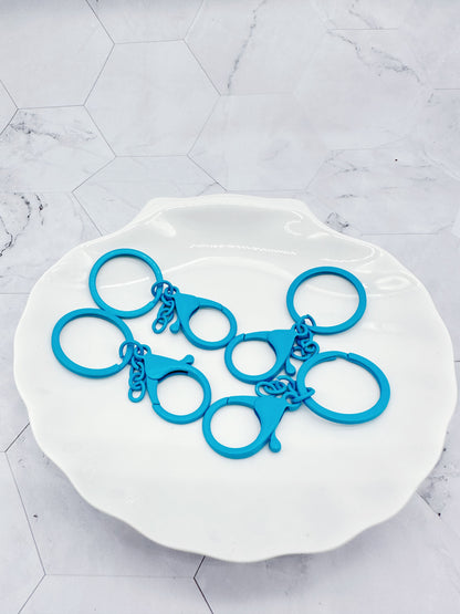 Blue Keychain Rings Lobster Clasp