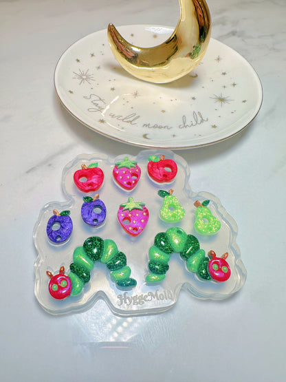 Cute Caterpillar Dangle Earring Mold