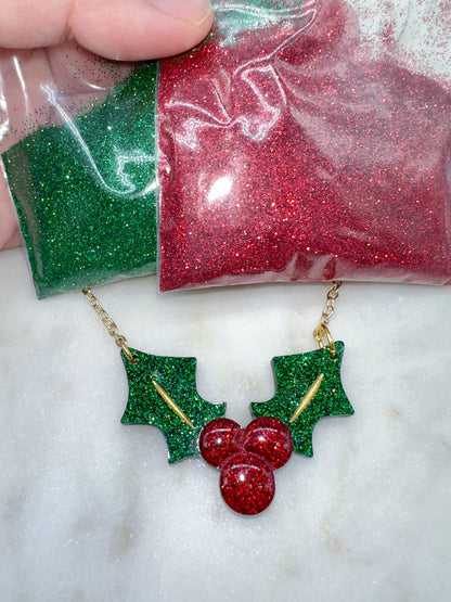 Red and Green Fine Glitter Duo Pack