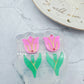 Small Two-part Engraved Tulip Dangle Earring Mold