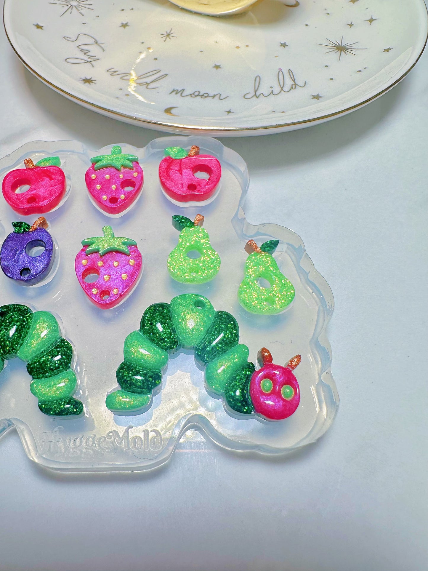 Cute Caterpillar Dangle Earring Mold