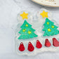 Starry Christmas Tree Teardrops Dangle Earring Mold