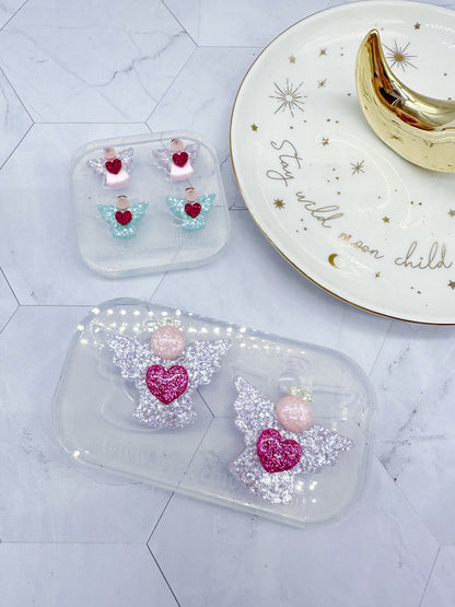 Cute Christmas Angel Dangle Earring Mold