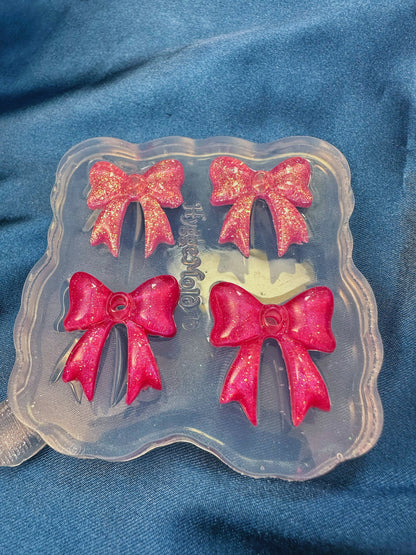 Small 2.4cm Predomed Ribbon Bow Dangle Earring Mold
