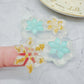 2.4 cm Predomed Snowflake Spinner Hoop Earring Mold Christmas Winter