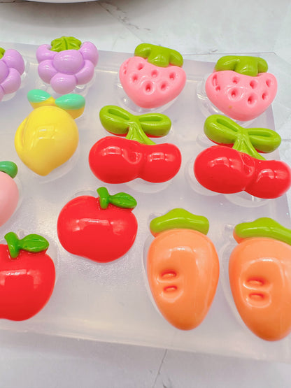 Summer Special Fruit Stud Palette Mold in Popular Inflated 3D style