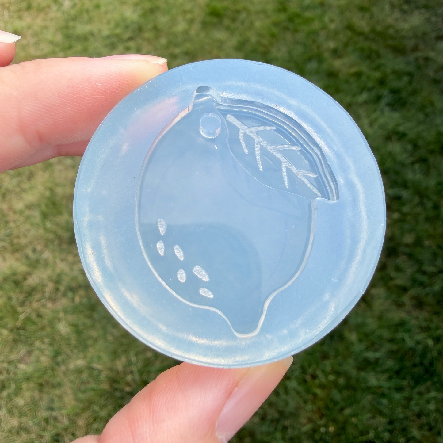 4 cm Lemon Dog Tag Mold with 3mm holes