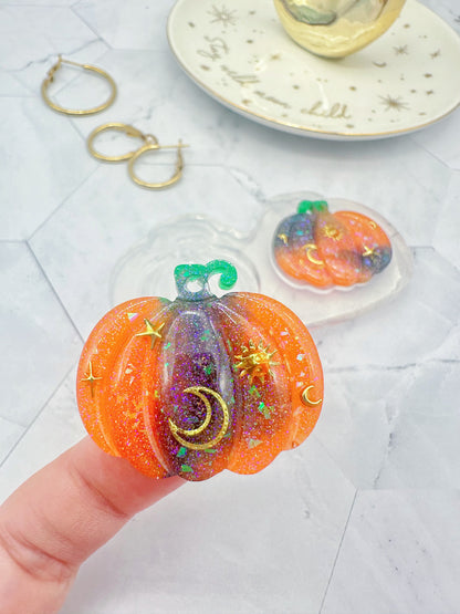 3 cm Predomed Pumpkin Dangly Charm Earring Mold