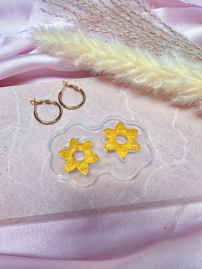 Predomed Sunflower Hoop Spinner Earring Mold