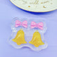 New Size Predomed Small Jingle Bell with Ribbon Bow Dangle Earring Mold