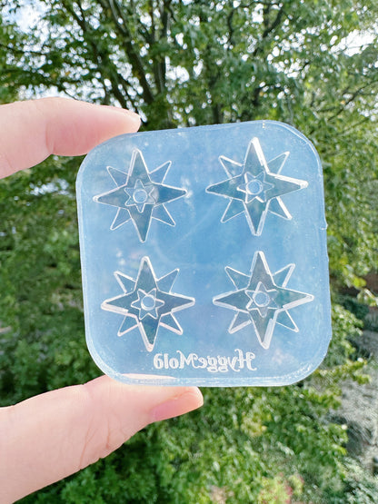 Layered Polaris Star Hoop Charm Earring Mold