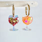 Mini Predomed Wine Glass Dangly Charm Mold for Hoop Earrings and Dangle Earrings